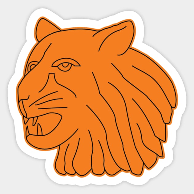 1929 Tiger head Sticker by Clintau24